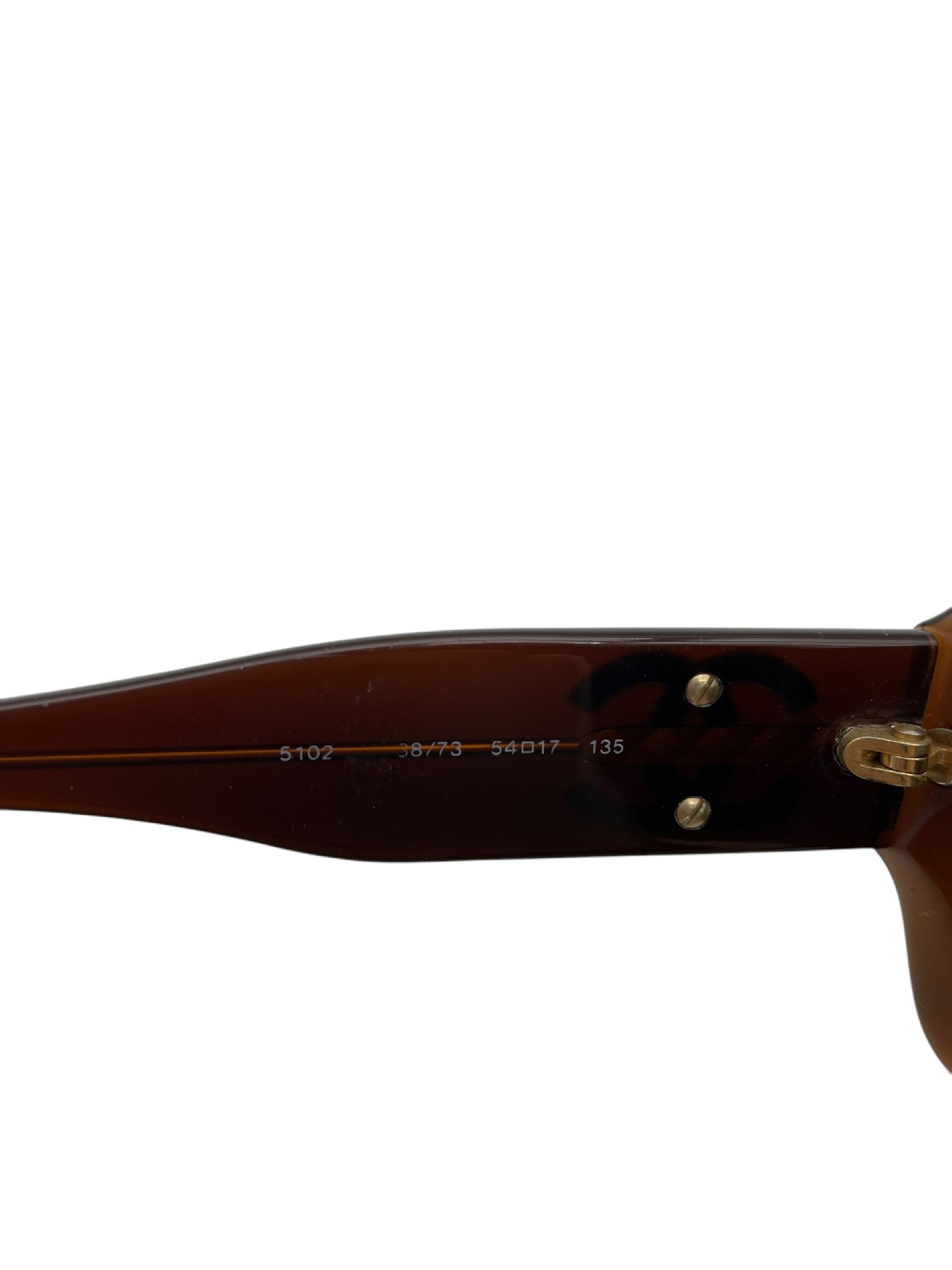  CHANEL CHANEL Chanel Sunglasses Coco Mark Brown with Case Sunglasses/Eyeglasses