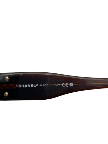  CHANEL CHANEL Chanel Sunglasses Coco Mark Brown with Case Sunglasses/Eyeglasses