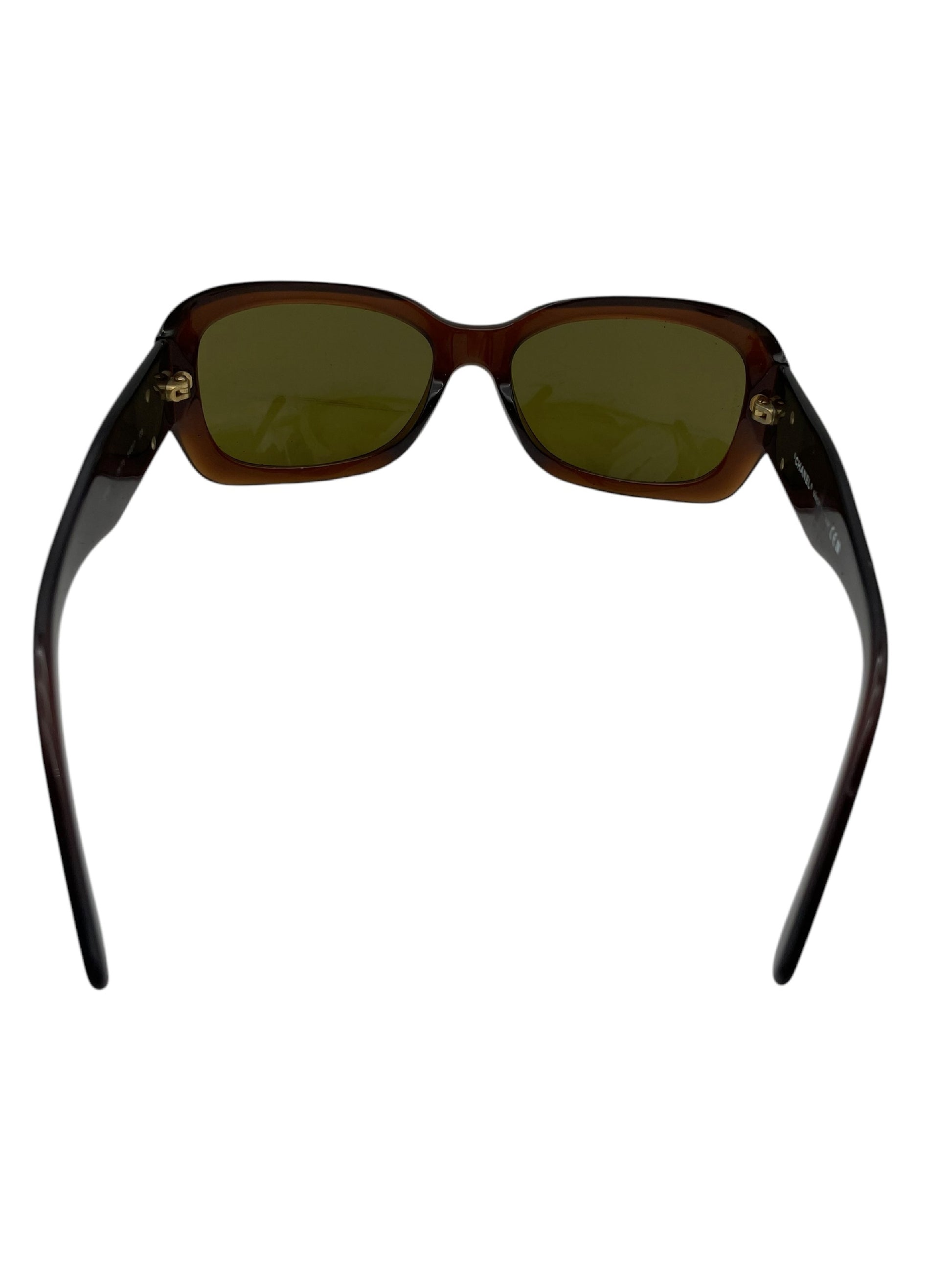  CHANEL CHANEL Chanel Sunglasses Coco Mark Brown with Case Sunglasses/Eyeglasses