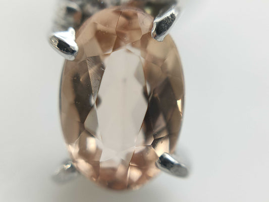 Imperial Topaz 0.40/0.40ct D0.11/0.11ct PT900/850 1.6g Earrings 