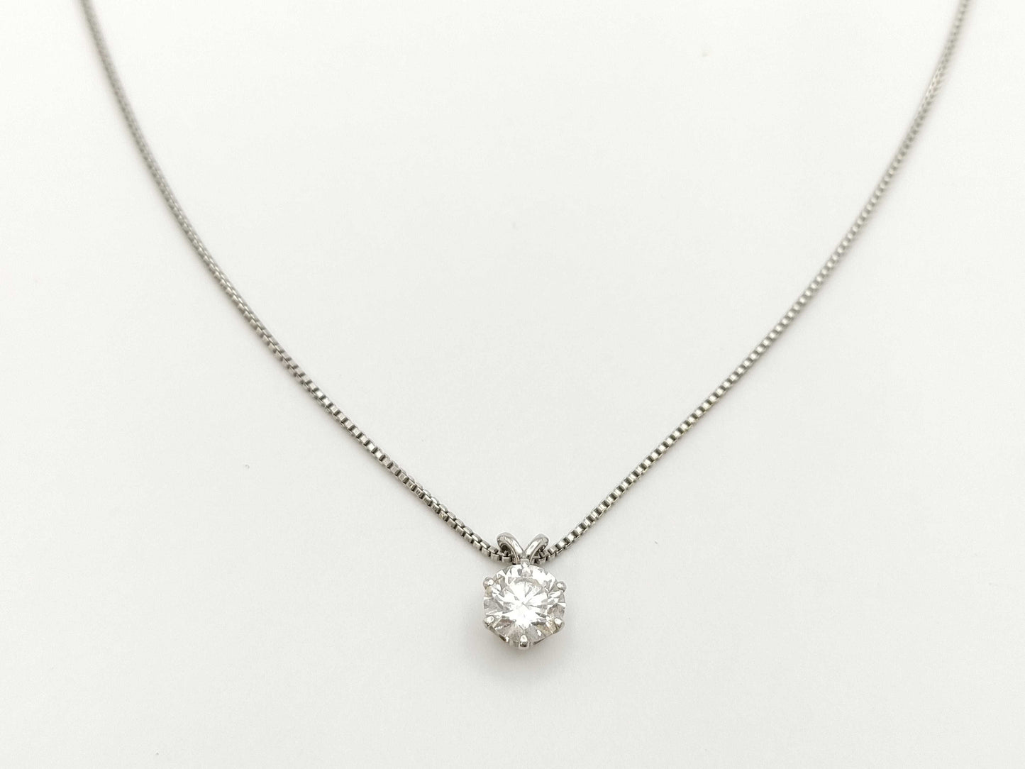 ROYAL ASSCHER D0.52ct PT950 3.6g Necklace 