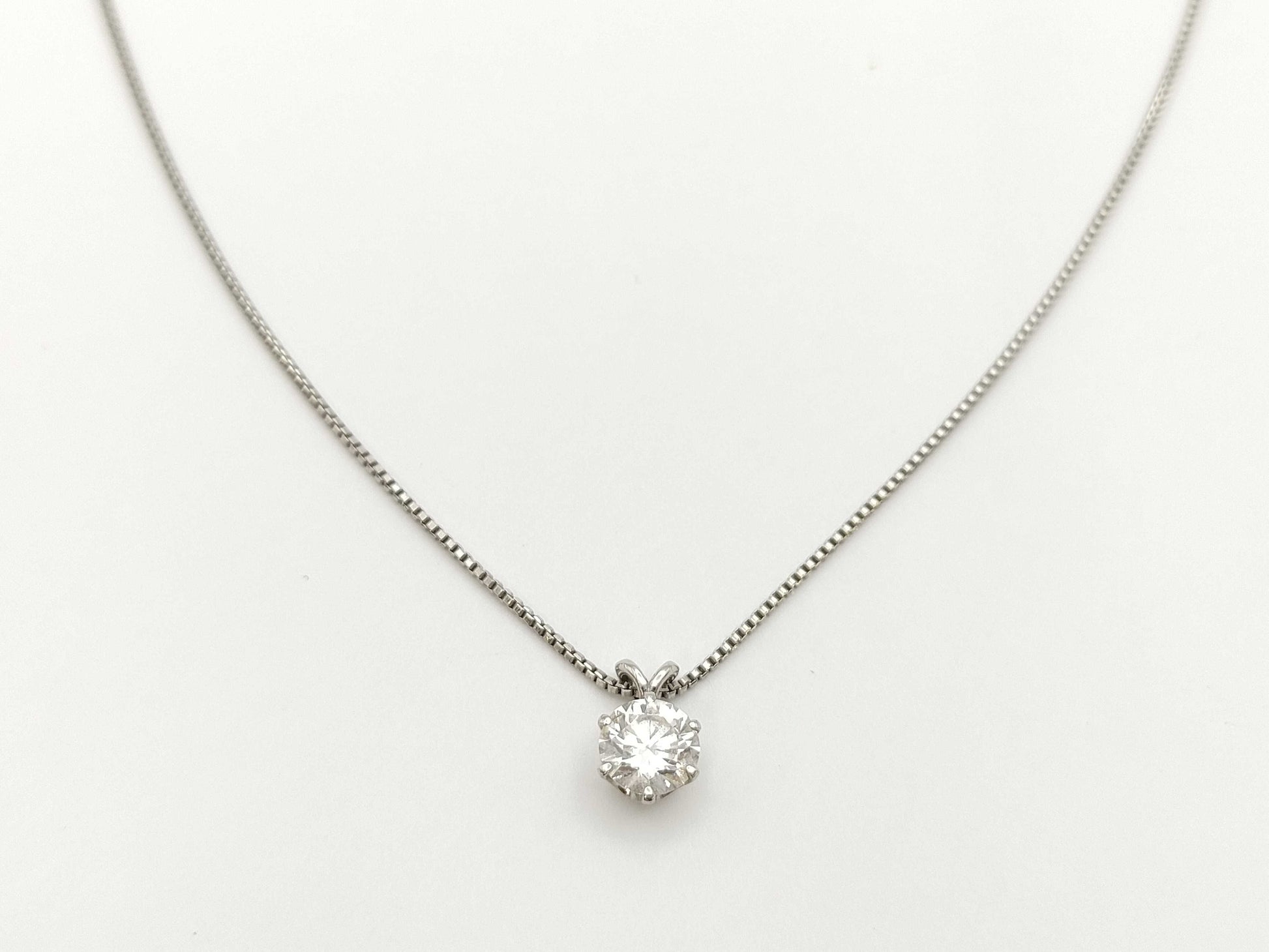 ROYAL ASSCHER D0.52ct PT950 3.6g Necklace 