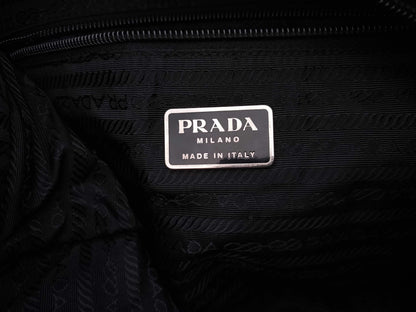 PRADA Nylon PRADA B6672 Tessuto Leather Black B Tote Bag