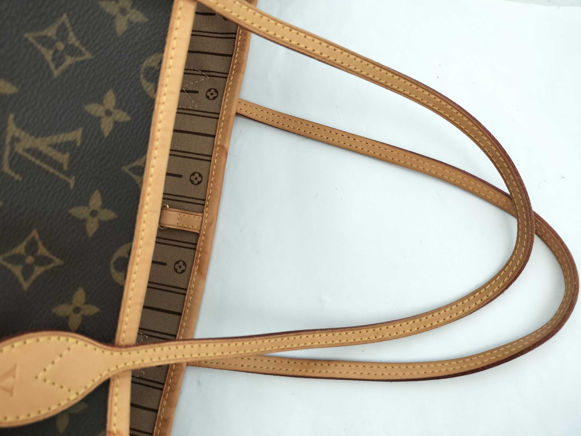 LOUIS VUITTON M40156 Monogram Neverfull MM Leather Monogram SP1131 Tote Bag
