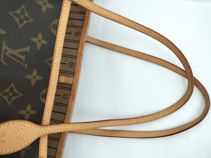 LOUIS VUITTON M40156 Monogram Neverfull MM Leather Monogram SP1131 Tote Bag