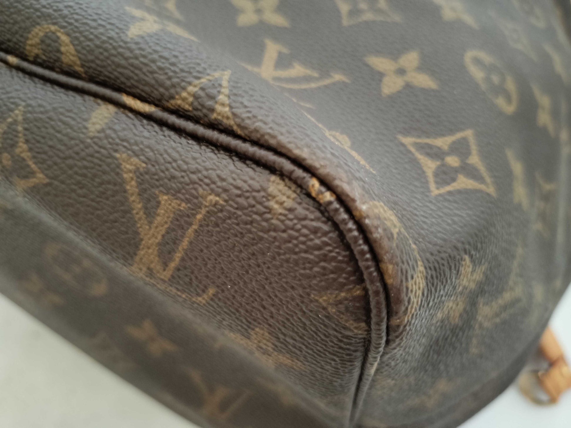 LOUIS VUITTON M40156 Monogram Neverfull MM Leather Monogram SP1131 Tote Bag