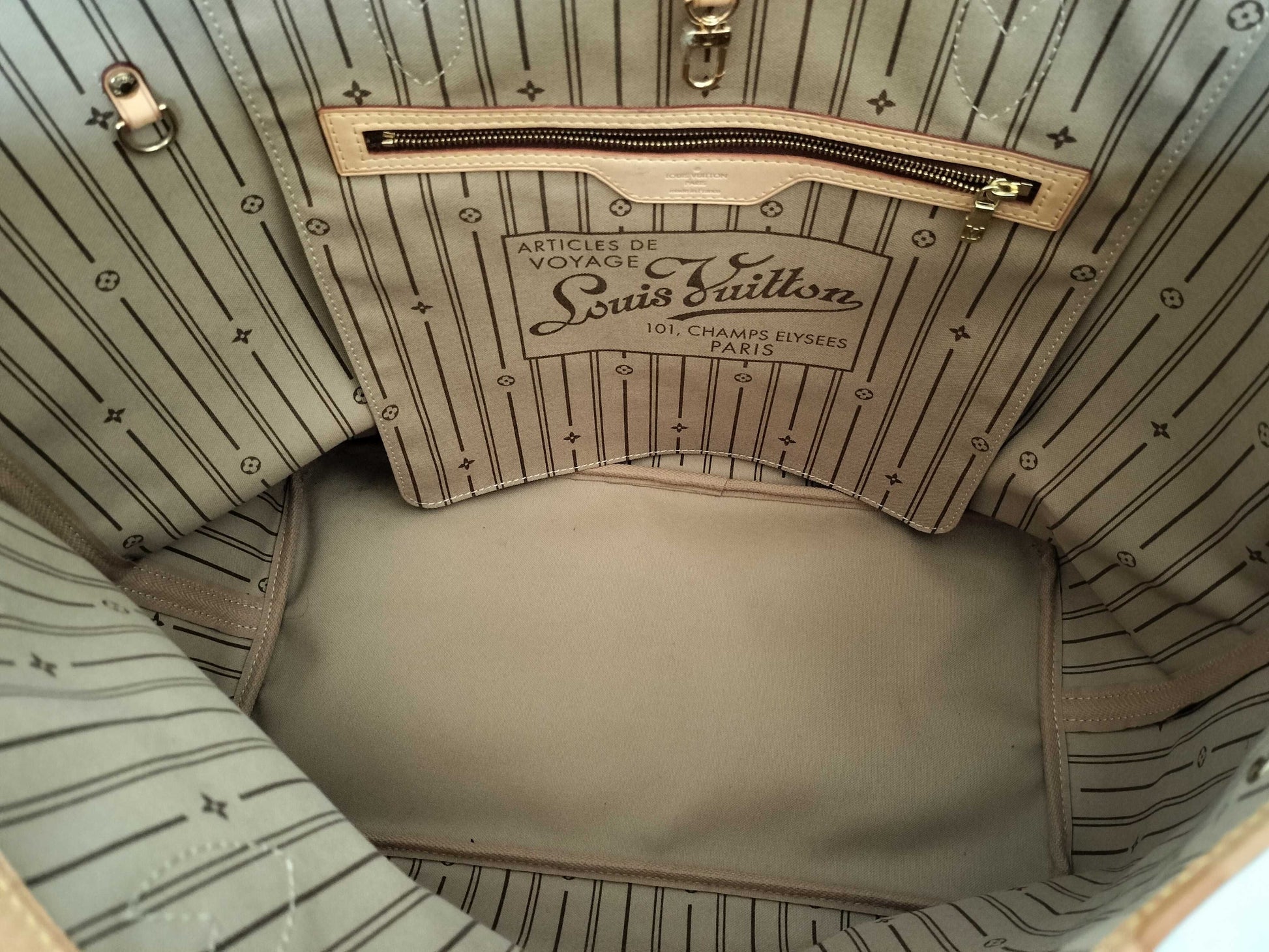 LOUIS VUITTON M40156 Monogram Neverfull MM Leather Monogram SP1131 Tote Bag