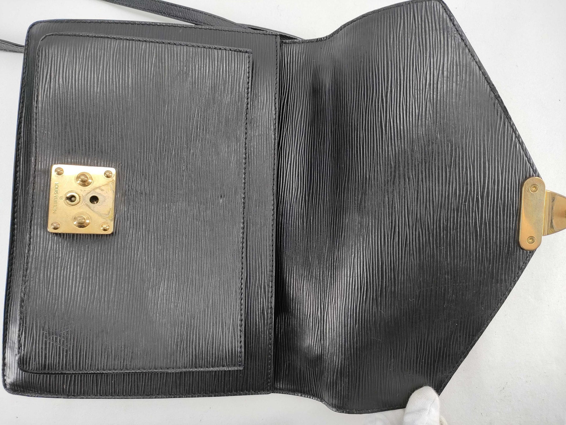 LOUIS VUITTON Epi Monceau 2-way Black Handbag