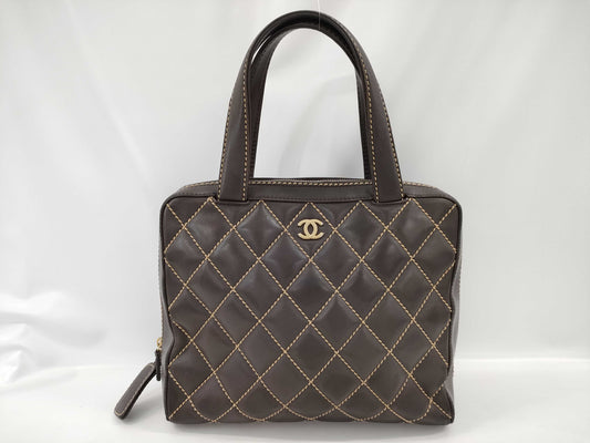 CHANEL CHANEL Wild Stitch Coco Mark Handbag Tote Bag