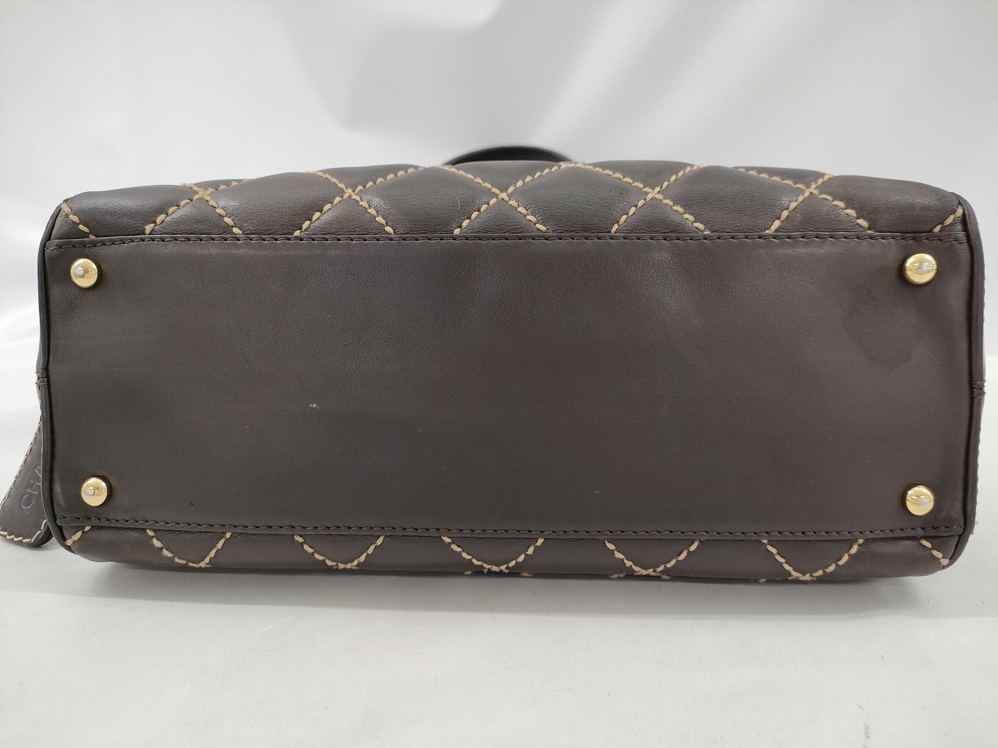 CHANEL CHANEL Wild Stitch Coco Mark Handbag Tote Bag