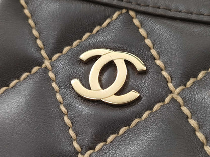 CHANEL CHANEL Wild Stitch Coco Mark Handbag Tote Bag