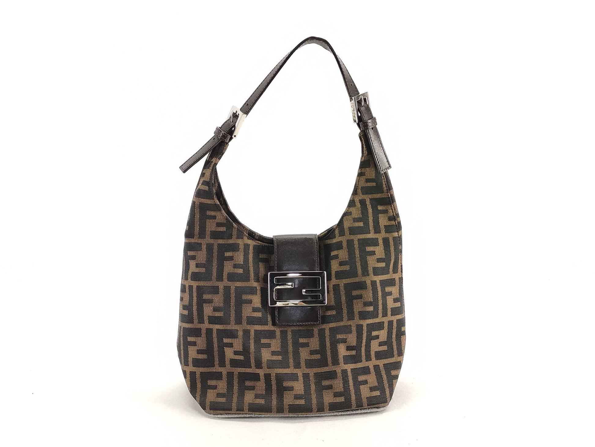 FENDI Zucca pattern Fendi Mamma Bucket Zucca FF hardware shoulder bag
