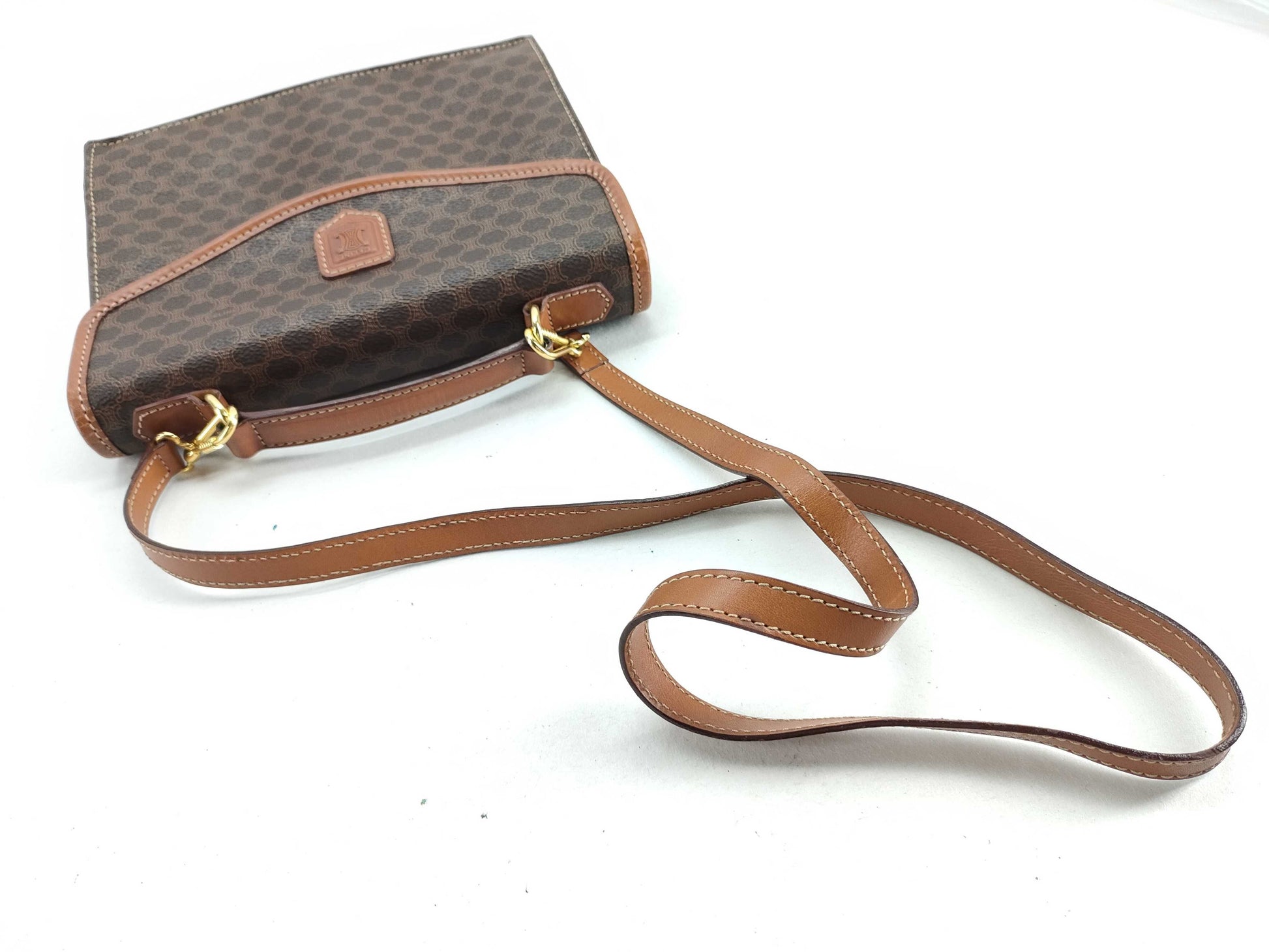 CELINE Macadam 2-way top handle shoulder bag/handbag