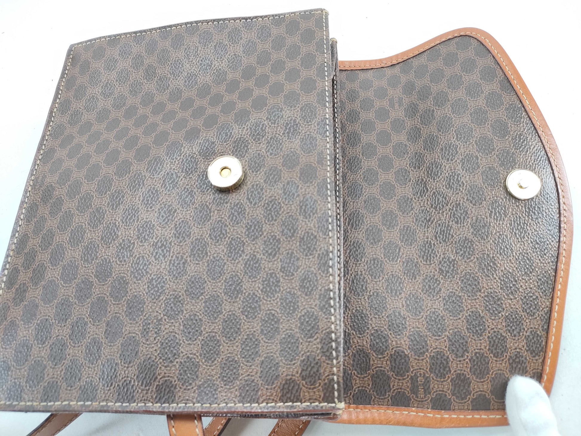 CELINE Macadam 2-way top handle shoulder bag/handbag