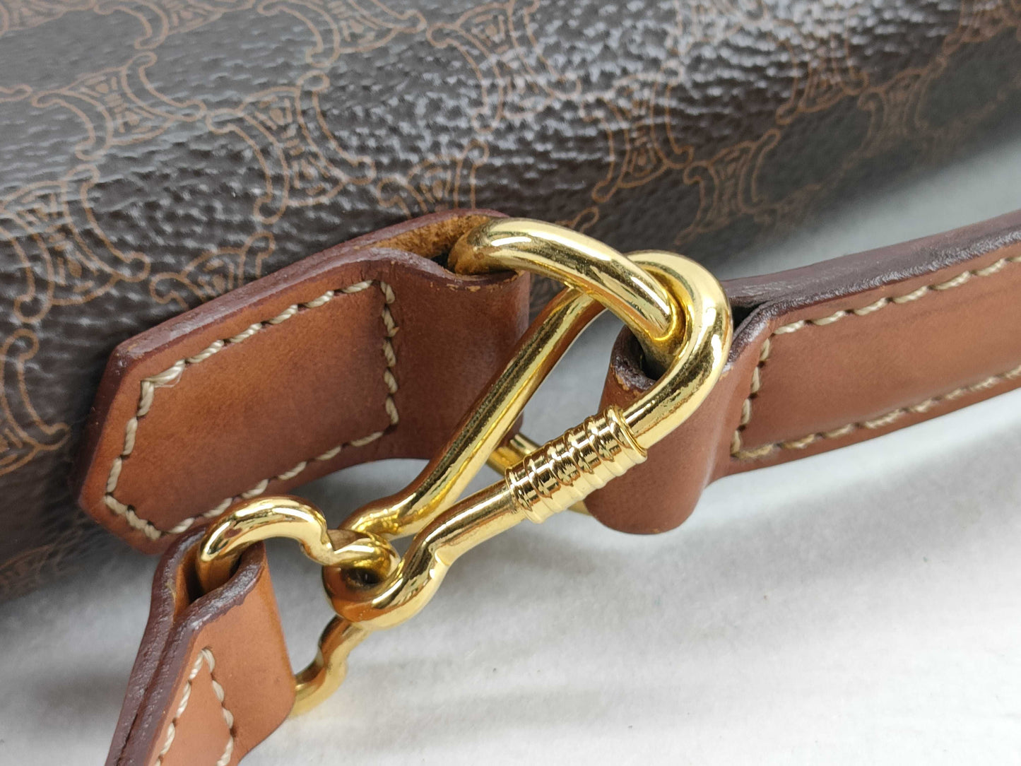 CELINE Macadam 2-way top handle shoulder bag/handbag