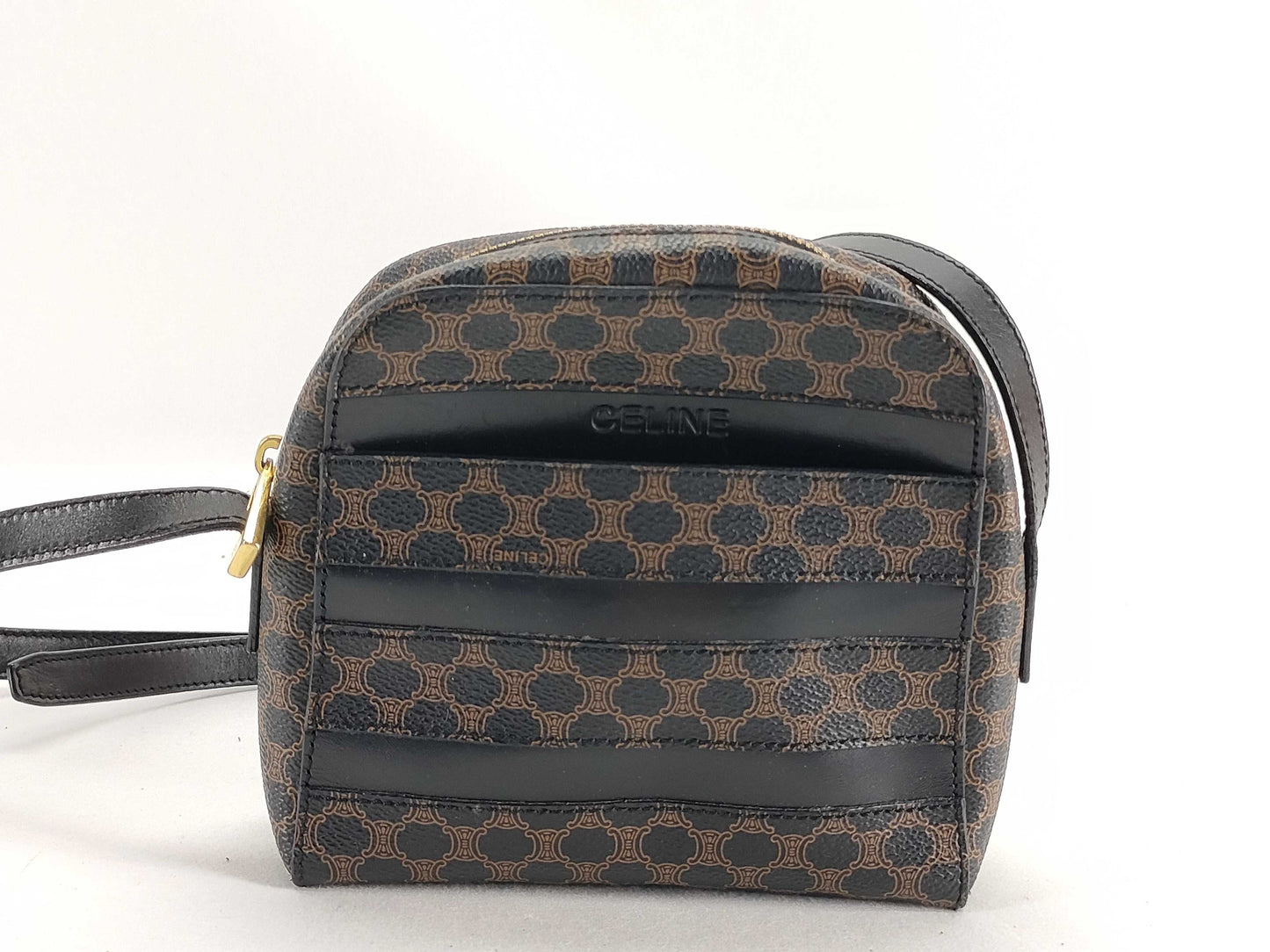 CELINE Black Macadam Pochette Shoulder Bag
