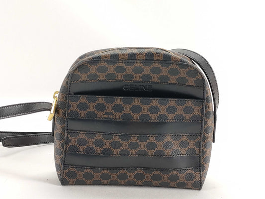 CELINE Black Macadam Pochette Shoulder Bag