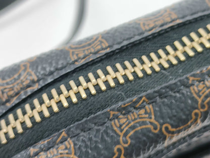 CELINE Black Macadam Pochette Shoulder Bag