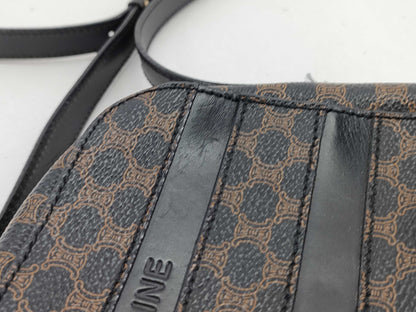 CELINE Black Macadam Pochette Shoulder Bag