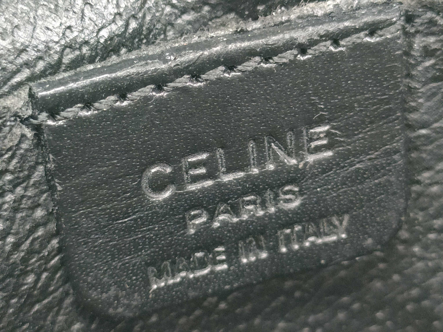 CELINE Black Macadam Pochette Shoulder Bag