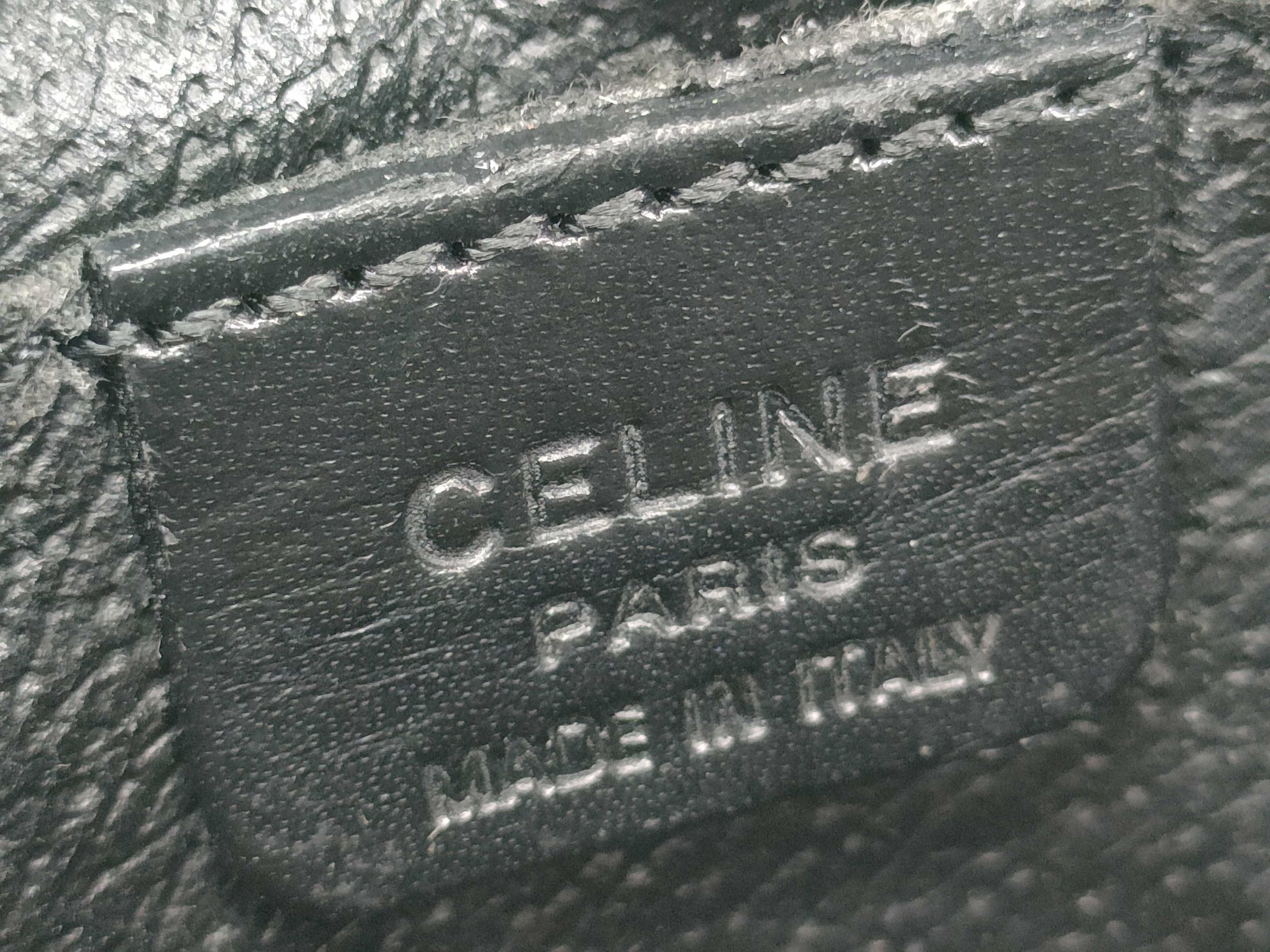 CELINE Black Macadam Pochette Shoulder Bag