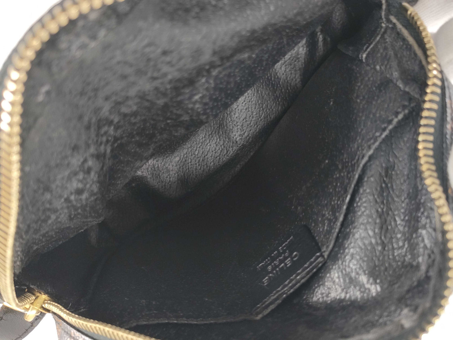 CELINE Black Macadam Pochette Shoulder Bag
