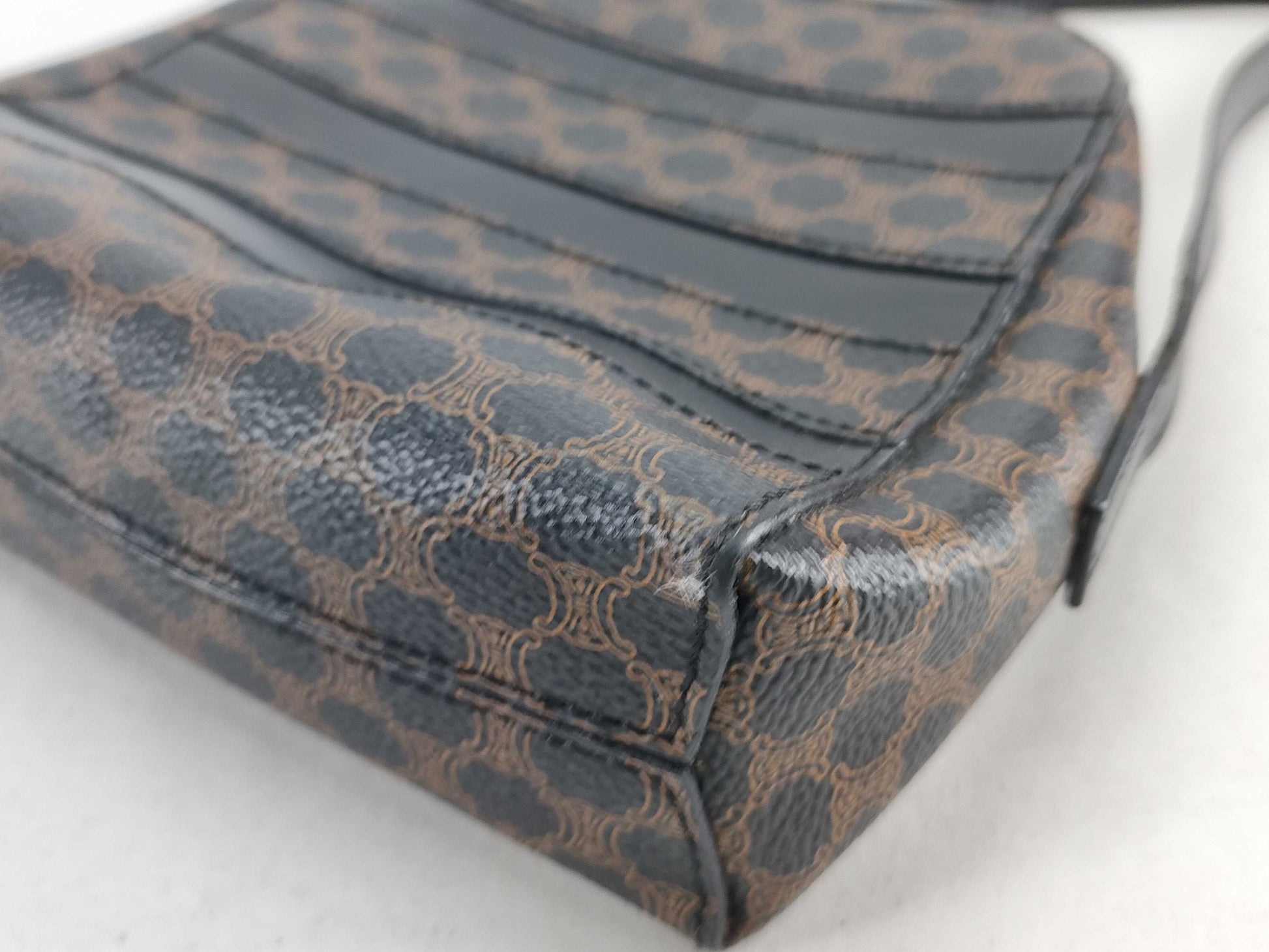 CELINE Black Macadam Pochette Shoulder Bag