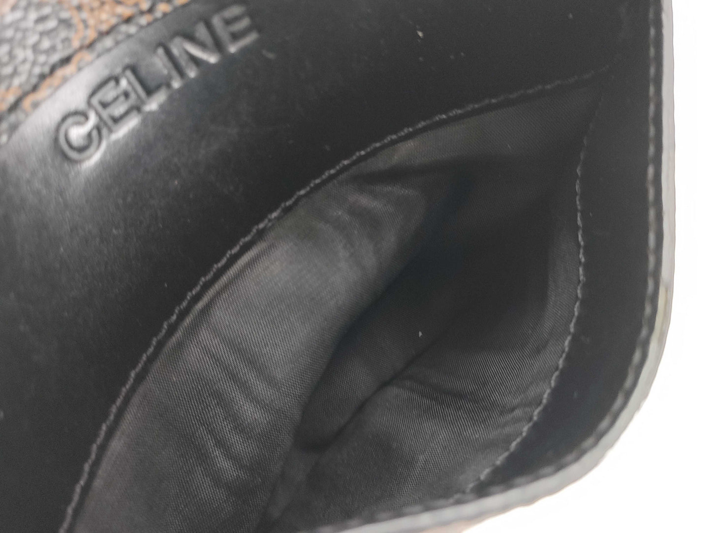 CELINE Black Macadam Pochette Shoulder Bag