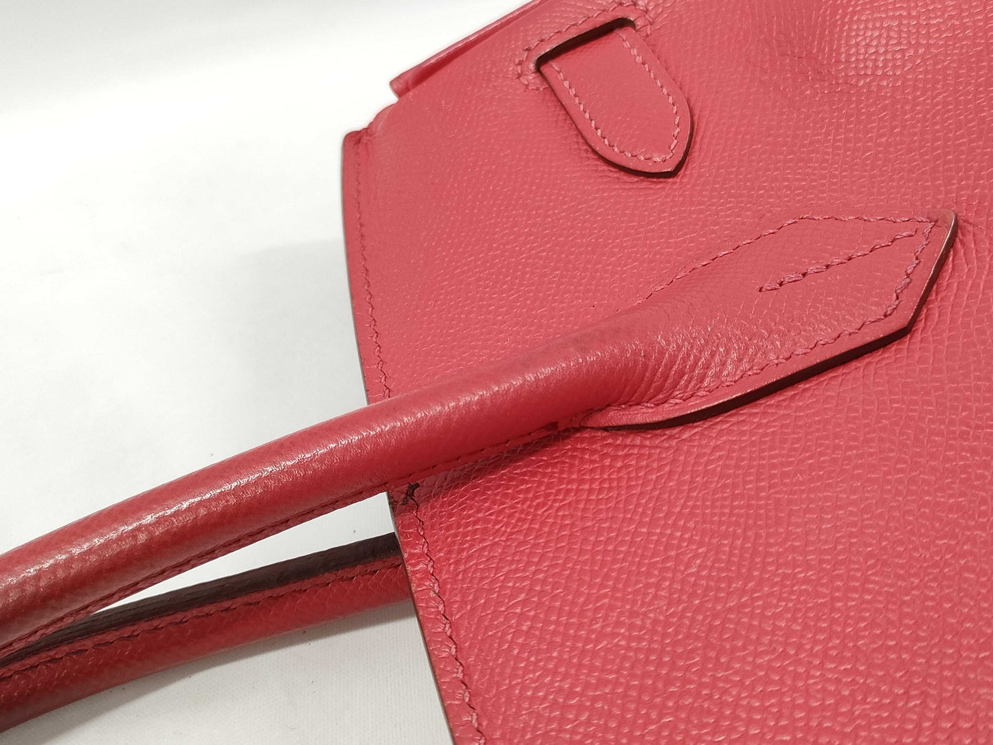 HERMES Birkin 30 Red with Silver Hardware, Medium Handbag