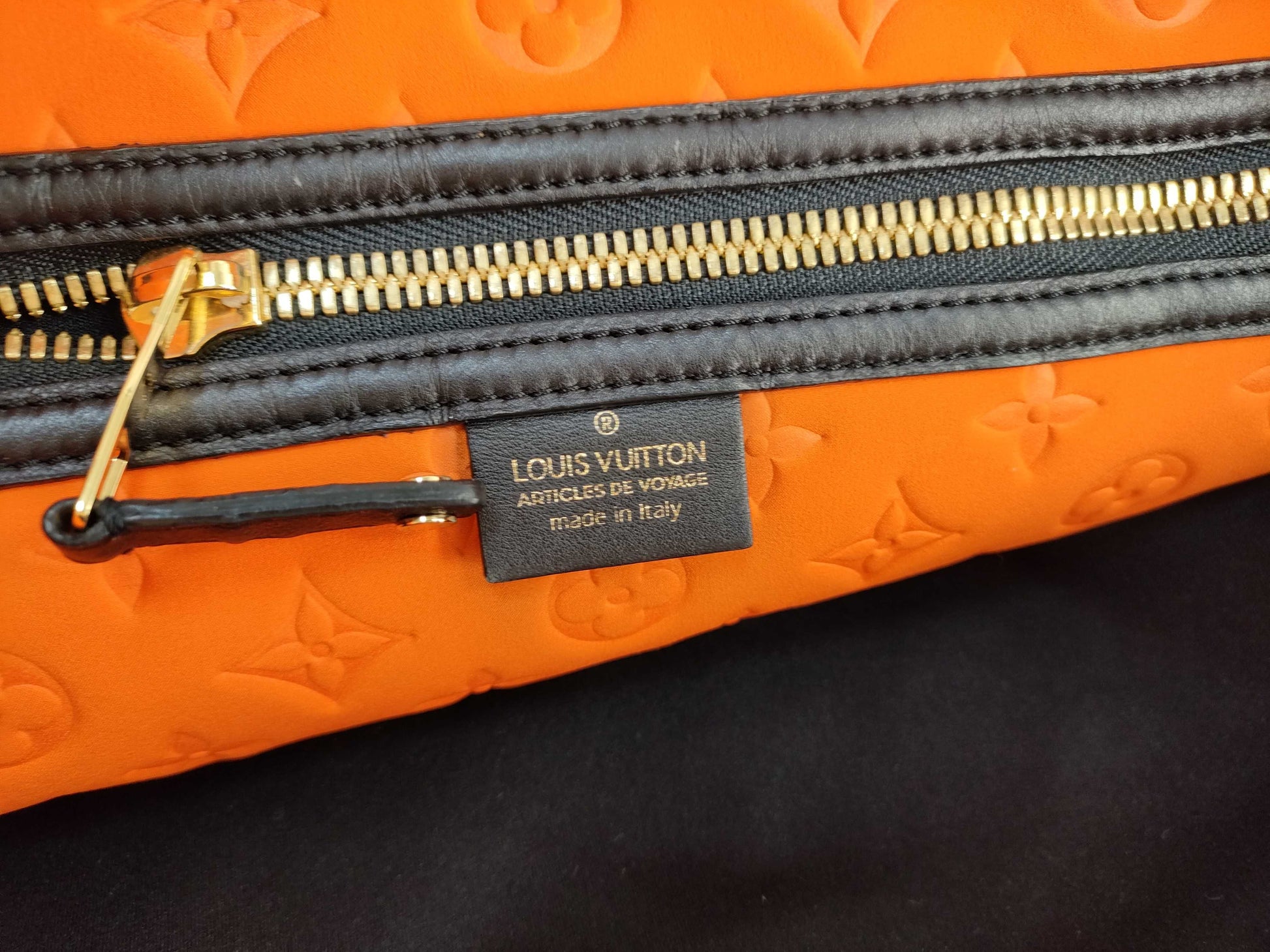 LOUIS VUITTON M92803 Monogram Louis Vuitton Monogram Scuba Scuba MM M92803 RC3050 Orange Handbag