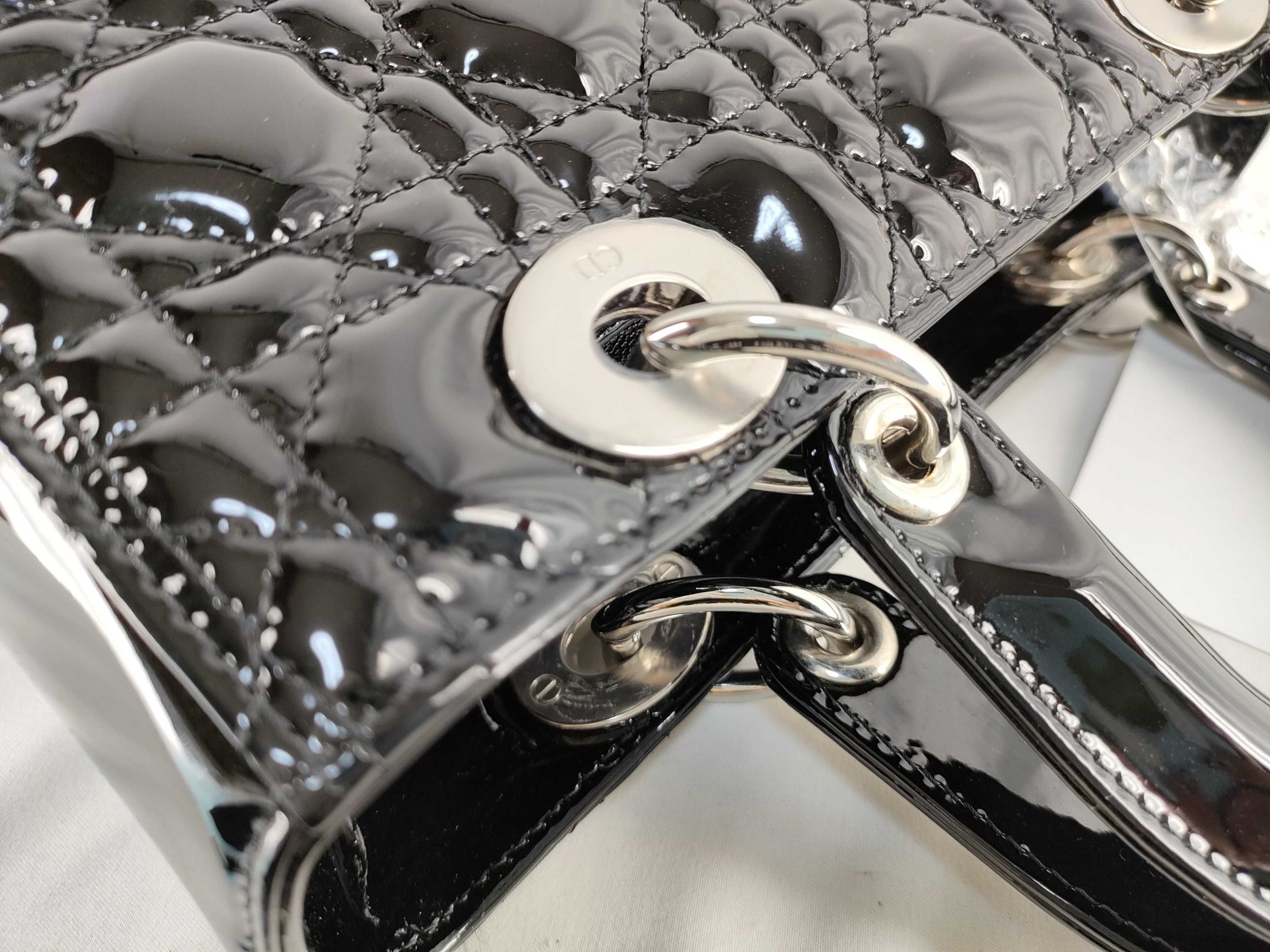Dior Lady Dior Cannage 2-Way Handbag with Shoulder Strap