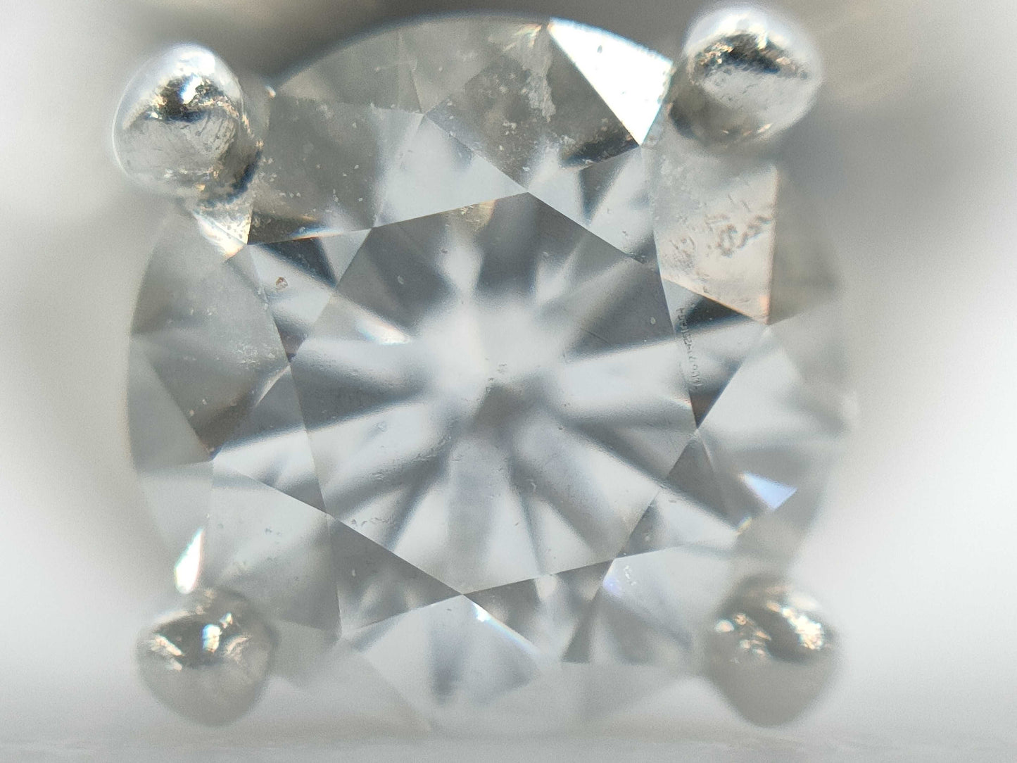 Tiffany & Co. Solitaire Diamond PT950 2.5g Earrings 