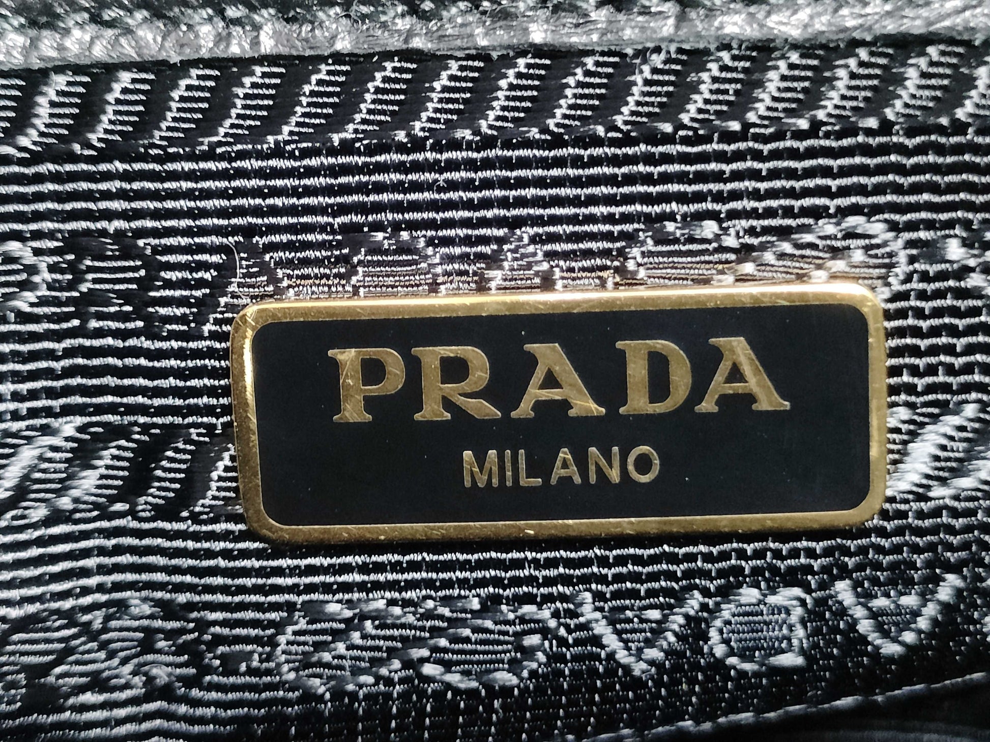 PRADA PRADA 1BH112 Logo Gathered Nappa Leather Crossbody Shoulder Bag with G Card