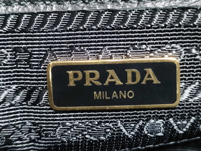 PRADA PRADA 1BH112 Logo Gathered Nappa Leather Crossbody Shoulder Bag with G Card