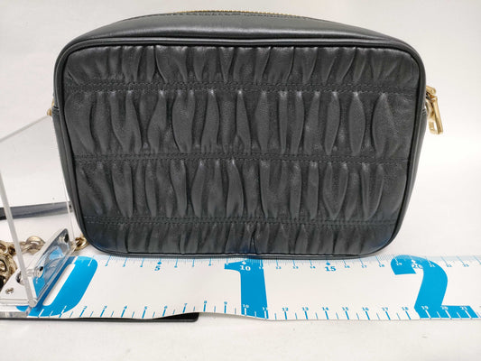 PRADA PRADA 1BH112 Logo Gathered Nappa Leather Crossbody Shoulder Bag with G Card