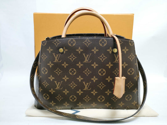 LOUIS VUITTON M41056 Monogram LOUIS VUITTON Monogram Louis Vuitton M41056 Montaigne MM Handbag Handbag