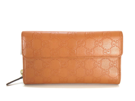 GUCCI GUCCI Guccissima 347112 Leather Long Wallet