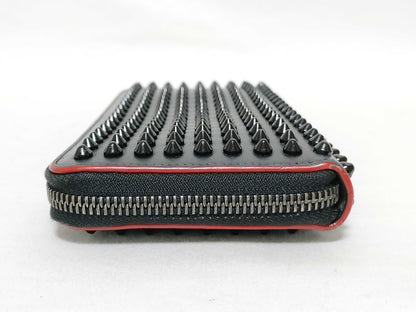 Christian Louboutin Long Wallet/Round Zipper/Panettone/Black Wallet
