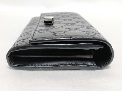 GUCCI Guccissima Long Wallet/388679 2067/Black/Guccissima/Ribbon Wallet