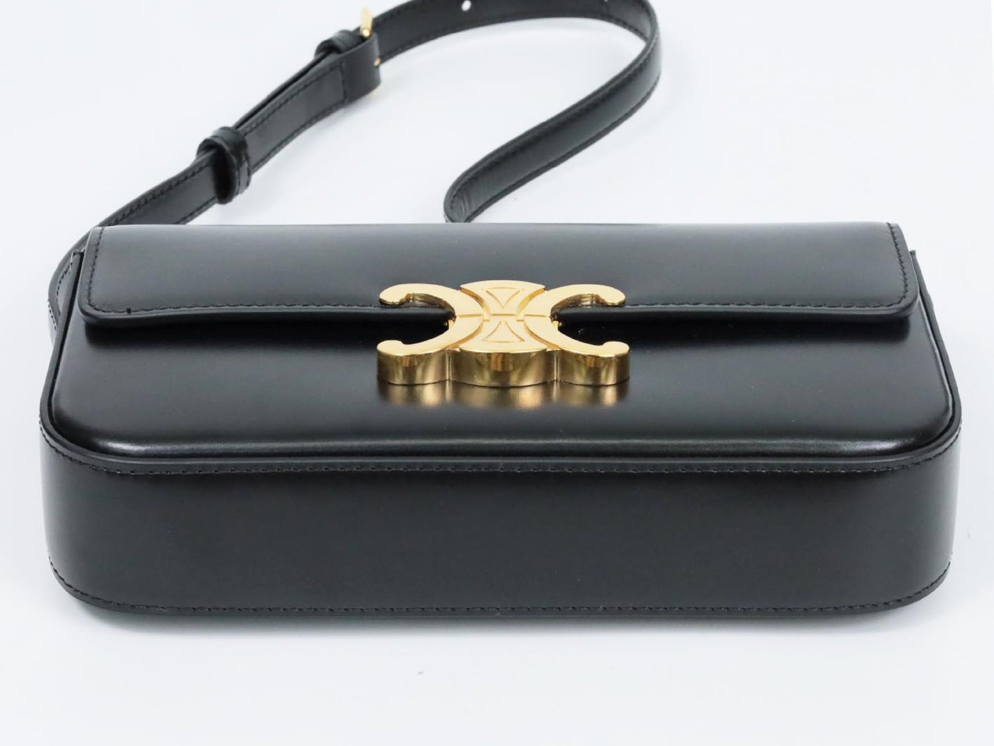 CELINE Triomphe Calfskin Shoulder Bag