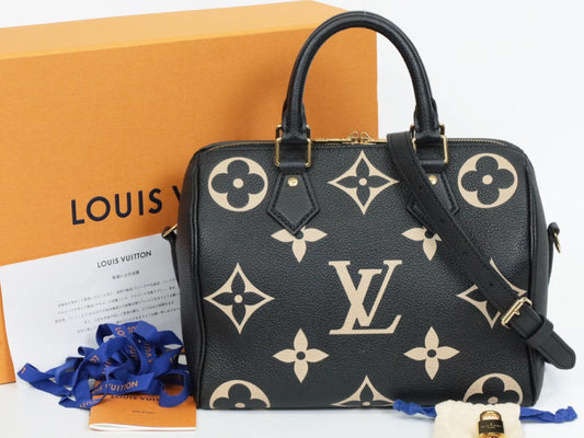 LOUIS VUITTON Empreinte Speedy Bandouliere 25 M58947 RFID Verified Shoulder Bag