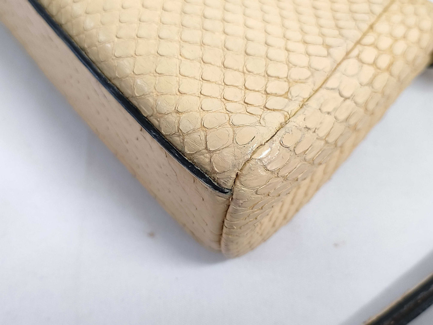 FENDI Peekaboo Python Handbag