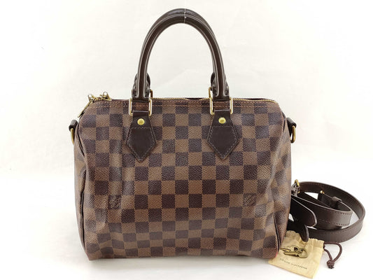 LOUIS VUITTON Damier LV Bag Damier Speedy Bandouliere 25 N41181 Handbag