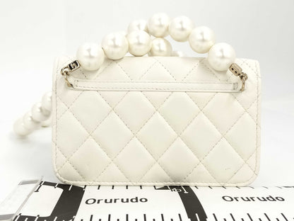 CHANEL Matelasse Pearl Lambskin Shoulder Bag, No. 30