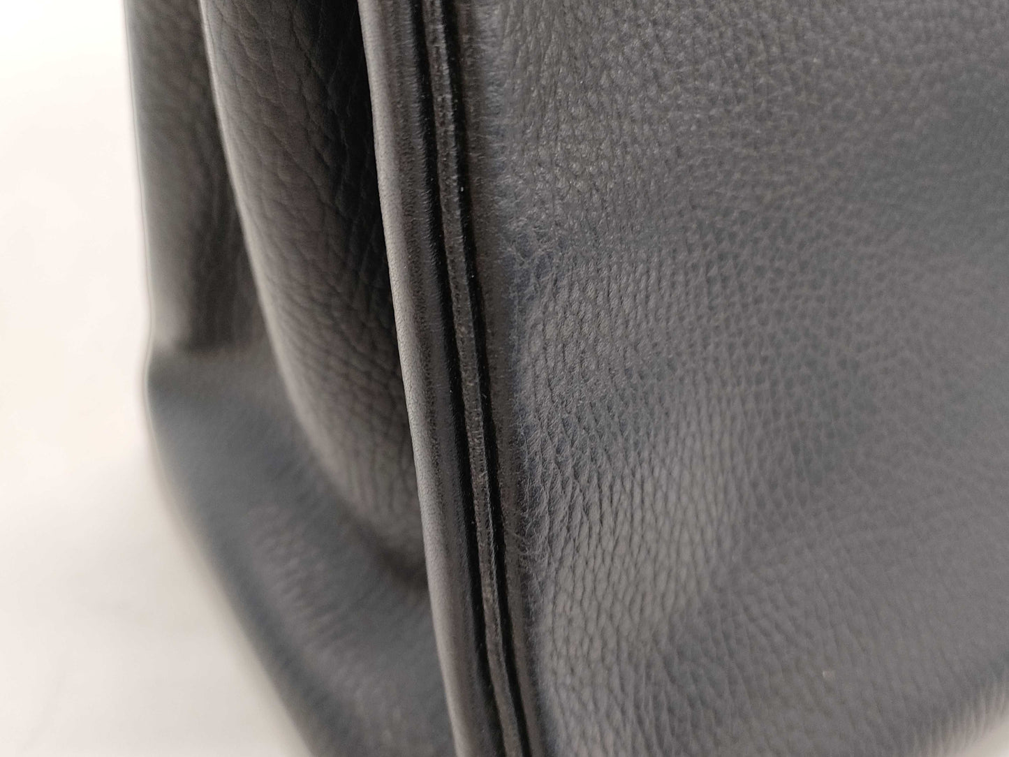HERMES Birkin 30 Ardennes Black GP Hardware C Stamp 2 Keys Padlock Cloche Dust Bag Handbag