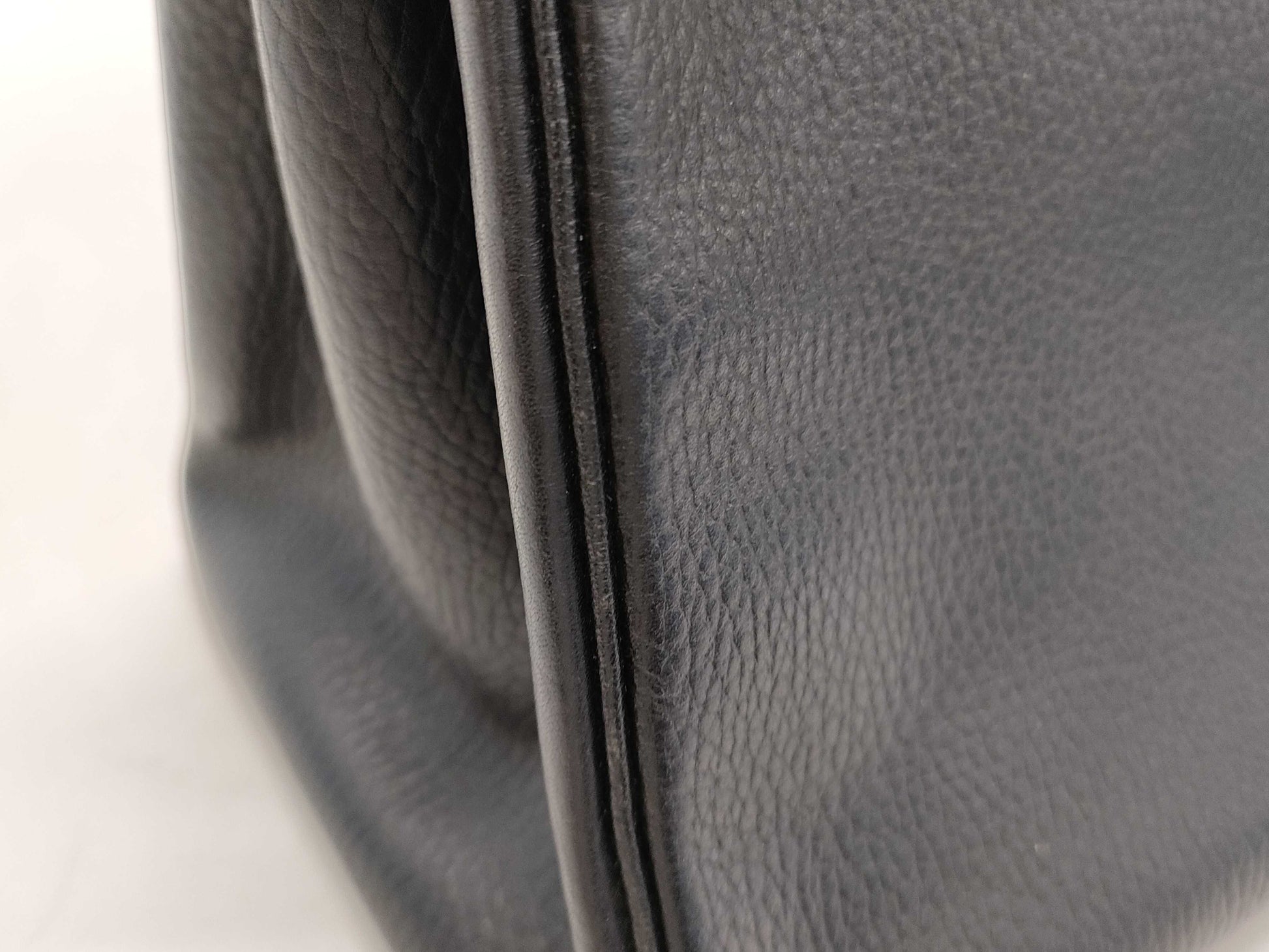 HERMES Birkin 30 Ardennes Black GP Hardware C Stamp 2 Keys Padlock Cloche Dust Bag Handbag