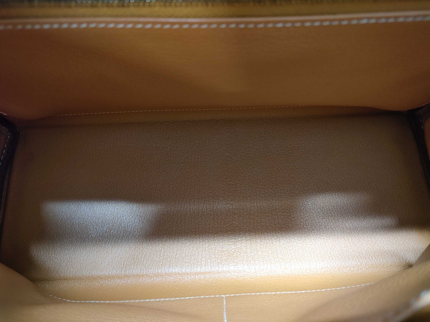HERMES Kelly 32 Ardennes Natural Shoulder Bag with G Stamp and GP Hardware
