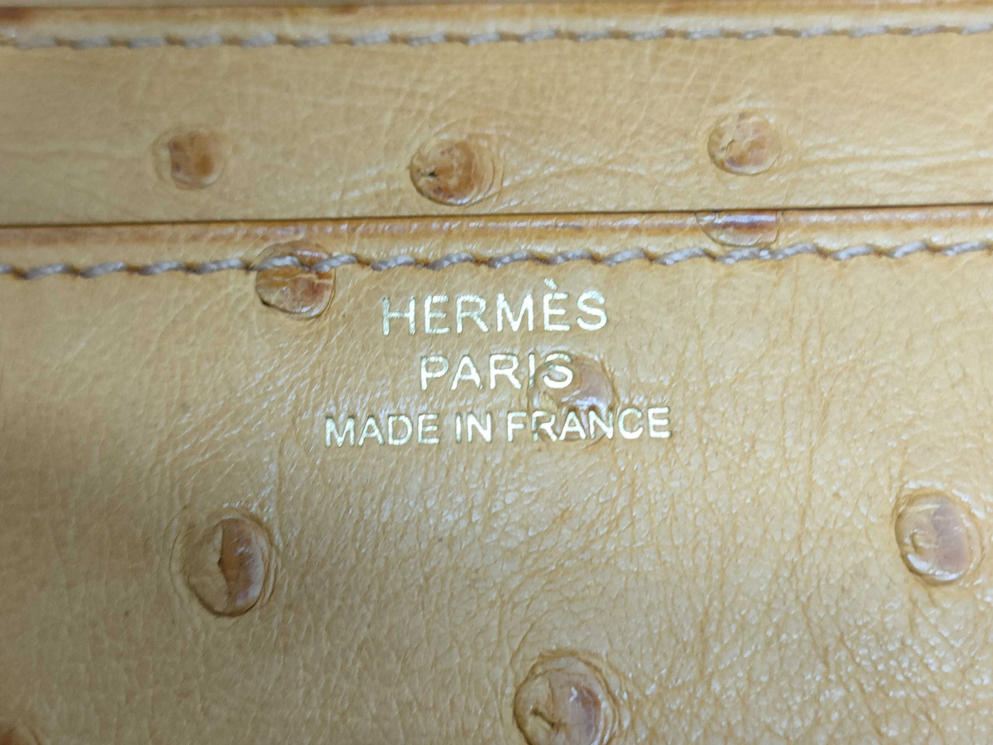 HERMES Constance Long To-Go Ostrich Saffron Z Stamp 2021 Shoulder Bag