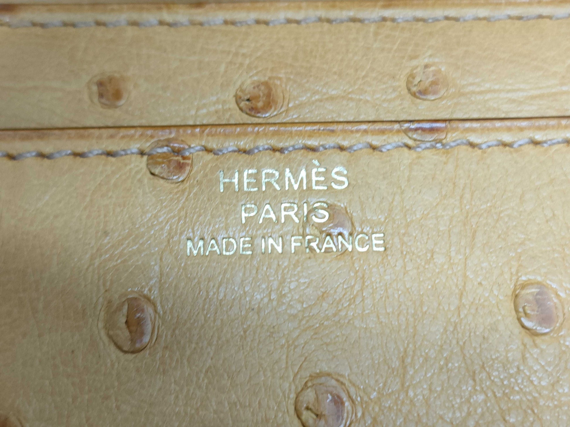 HERMES Constance Long To-Go Ostrich Saffron Z Stamp 2021 Shoulder Bag