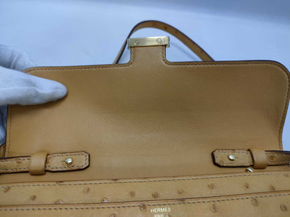 HERMES Constance Long To-Go Ostrich Saffron Z Stamp 2021 Shoulder Bag